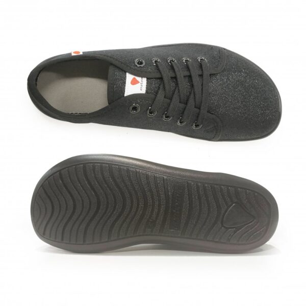 Anatomic barefoot tennised 'NATURAL CANVAS glitter' must - Image 2