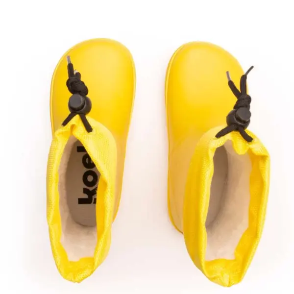 Koel4kids kevad-sügis voodriga kummikud 'Wellie yellow'
